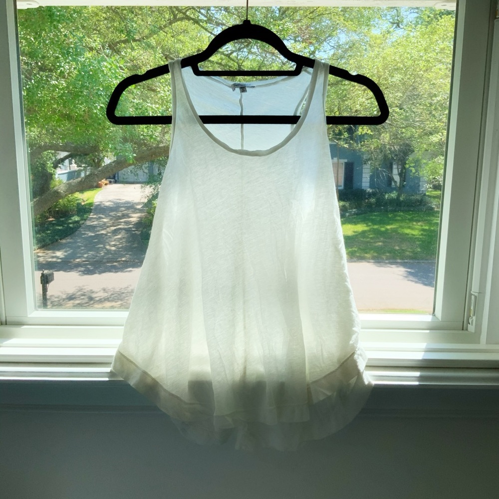 Flowy white tank top